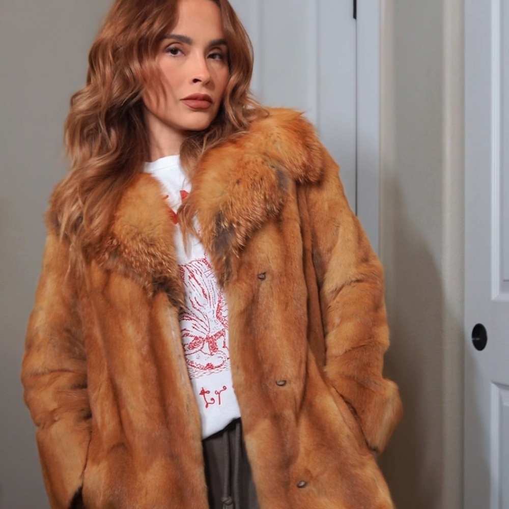 Real fur coat